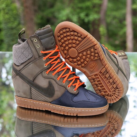 Nike Dunk Sky Hi Sneakerboot 2.0 Dark Loden Raspberry - Picture 3 of 13